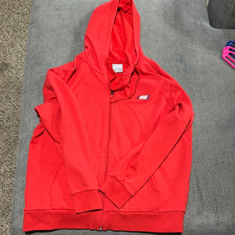 Skechers Vibrant Red Zip-Up Hoodie